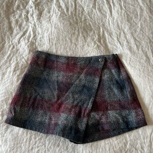 Free People plaid mini skort